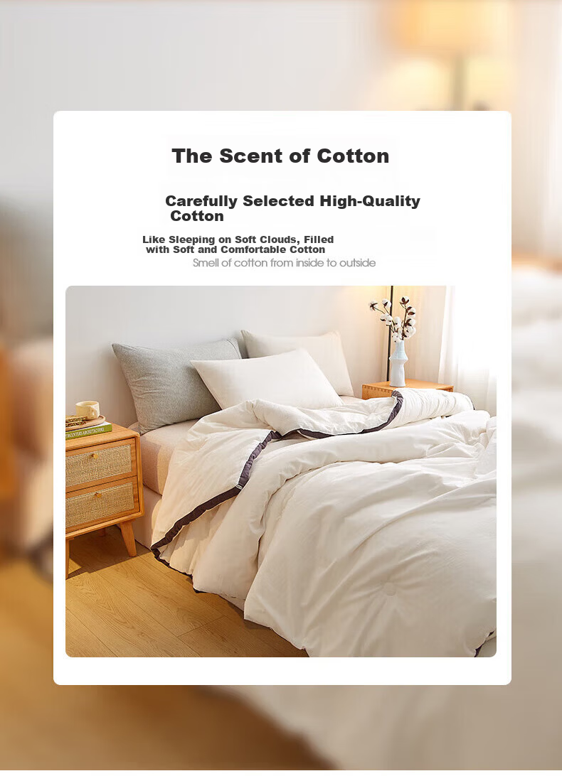 MUJI A-Grade 100% Xinjiang Cotton Quilt Single Student Dormitory Winter Thickened Cotton Quilt Core 6 Jin 150*200cm 4