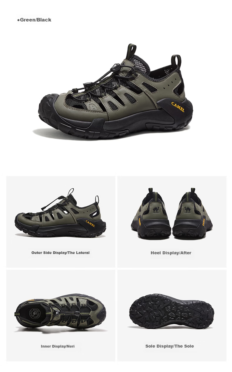 CAMEL Anti-collision Breathable Creek Walking Outdoor Hiking Men's Sandals G16M342029 Night Black Size 42 16