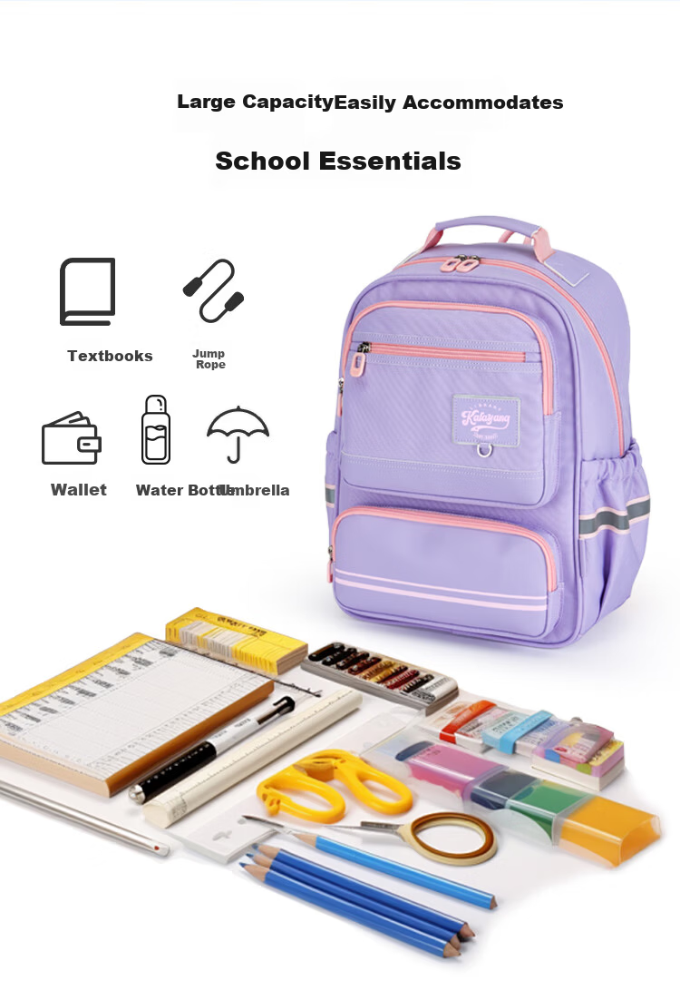 Kala Sheep School Backpack for Elementary Students Grades 1-3 Lightweight Anti-Fall Large Capacity Kids Boys Girls Double Shoulder Bag 6