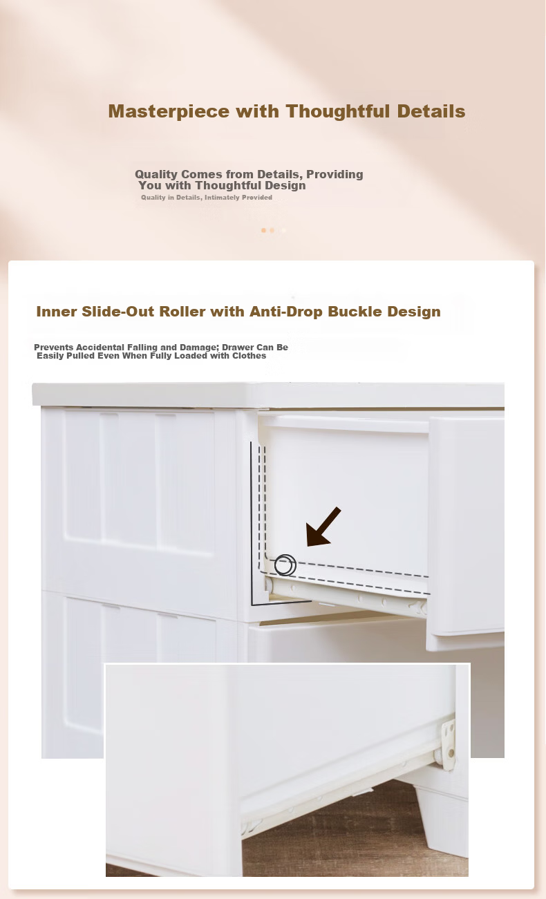 IRIS Storage Cabinet, Drawer-Style Baby Wardrobe, Storage Cabinet, Simple Organizer Cabinet, Eco-Friendly Plastic Storage Box, Alice Five-Tier 14