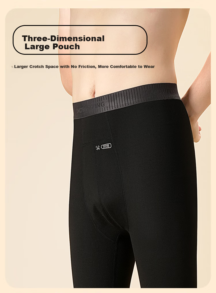 SNOWFLYING Men's Thermal Long Johns Autumn Winter Slim Fit Warm Anti-Cold Underwear (No Underwear Needed) 7