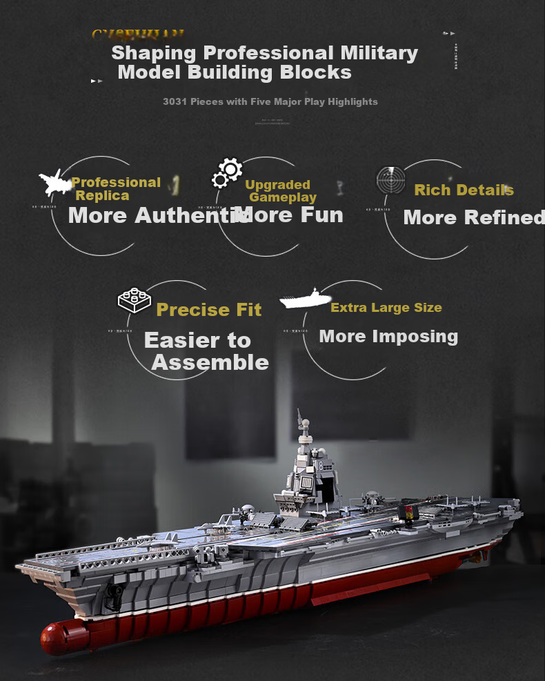 ENLIGHTEN Building Block Aviation Aircraft Military Model Assembly Toy, Boys' Gift, Dream-Builder Deep Blue Collector's Gift Box 12