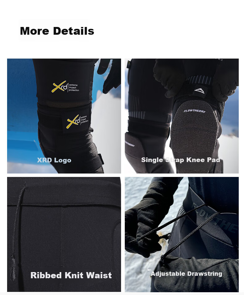 Flow Theory Ski Protective Gear Kevlar XRD® Hip and Knee Pads Thickened Shockproof Anti-Fall Equipment Orthopedic Doctor Recommended 12