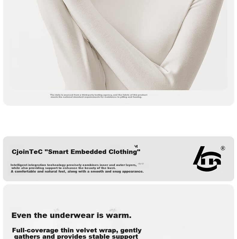 Banlian Padded Chest Base Layer Half Turtleneck Thermal Long Sleeve Fleece Winter Top 14