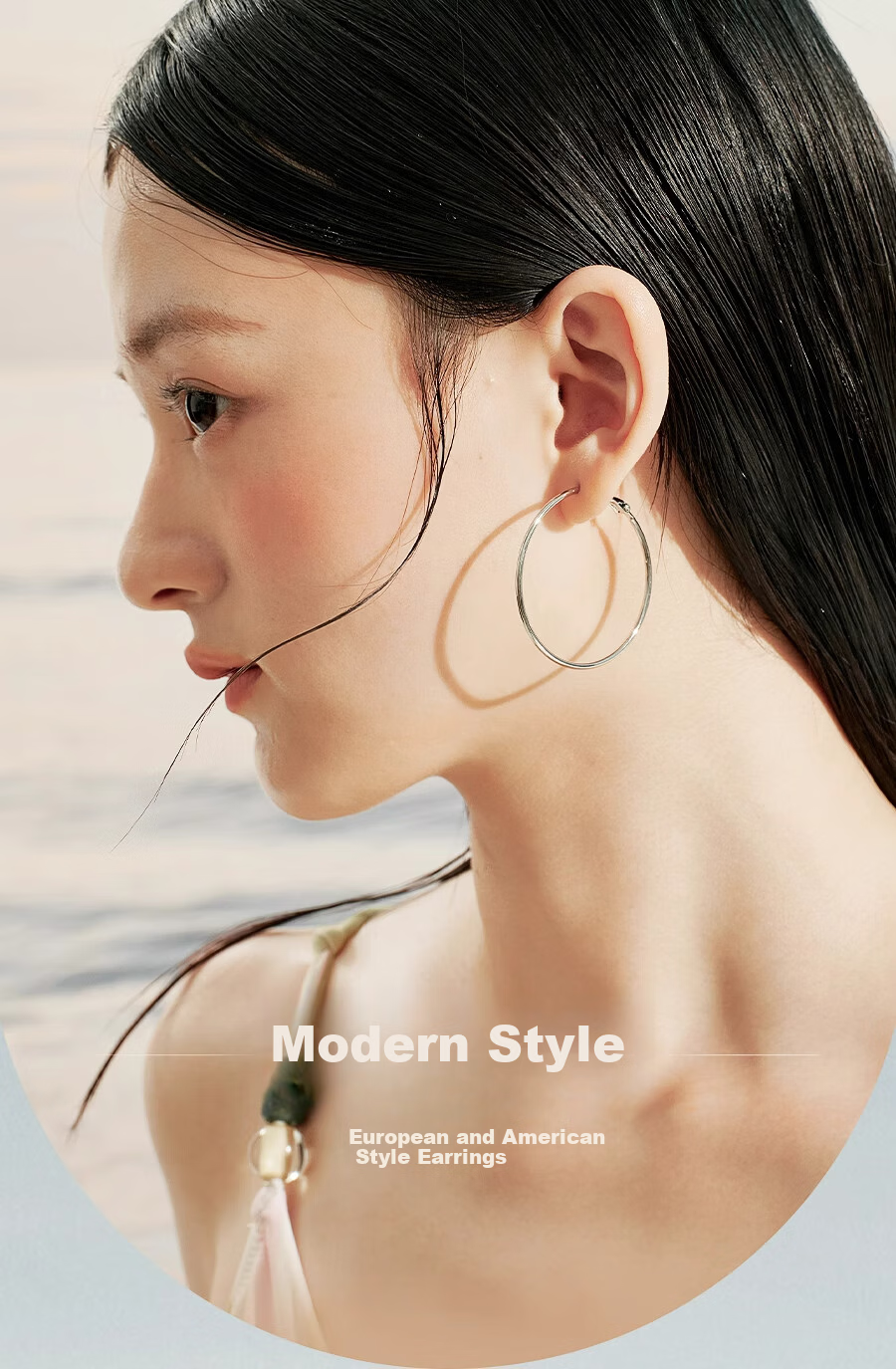 AJIDOU Earrings, Elegant And Niche Design, Circular Double-Strand Braided Earrings, Unique Earrings for Mid-Autumn Festival 1