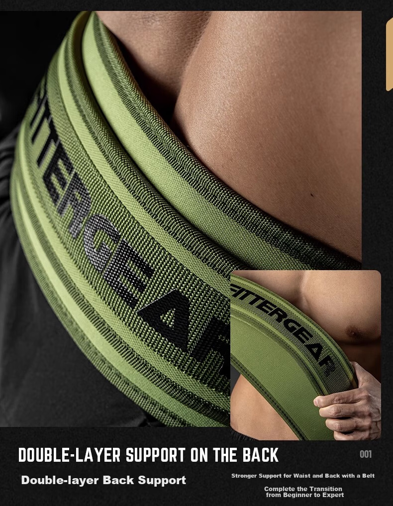 FITTER GEAR Men's Weightlifting Belt Powerlifting Squat Deadlift Training Support Belt 2
