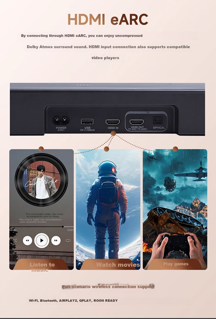 JBL Soundbar BAR 1000MK2 Speaker, TV Soundbar, 7.1.4 Dolby Atmos Home Theater Soundbar, Bluetooth Subwoofer, Smart Speaker for Home Use 8