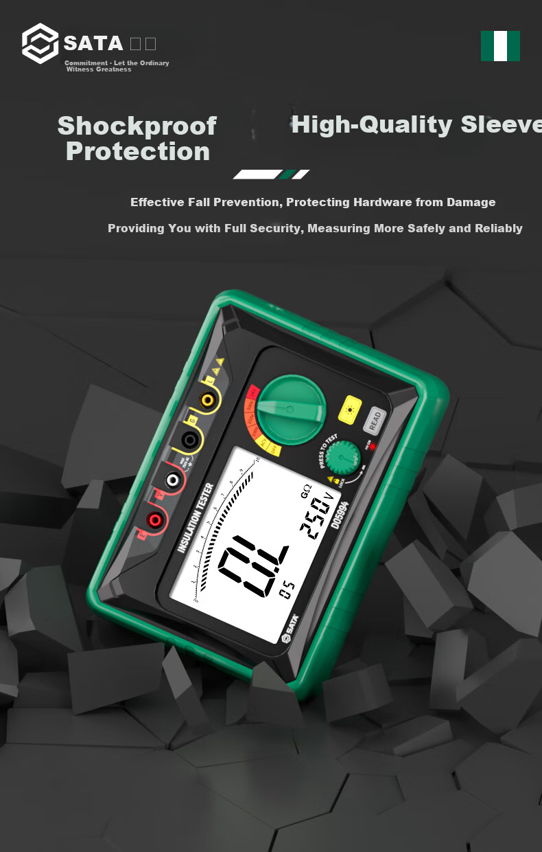 SATA Insulation Resistance Tester Digital Electronic Megohmmeter High Voltage 1000V Leakage Meter D05994 11