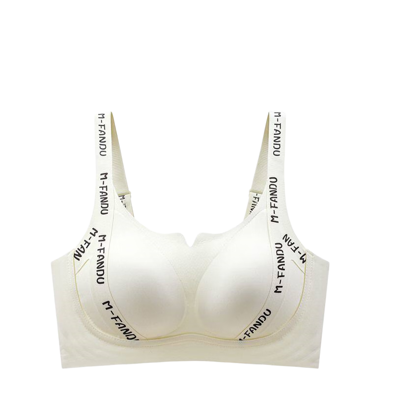 GUJIN High School and College Girls Large Bust Sports Shockproof Plus Size Bra Anti-Sagging Side Support Push-Up Bra S