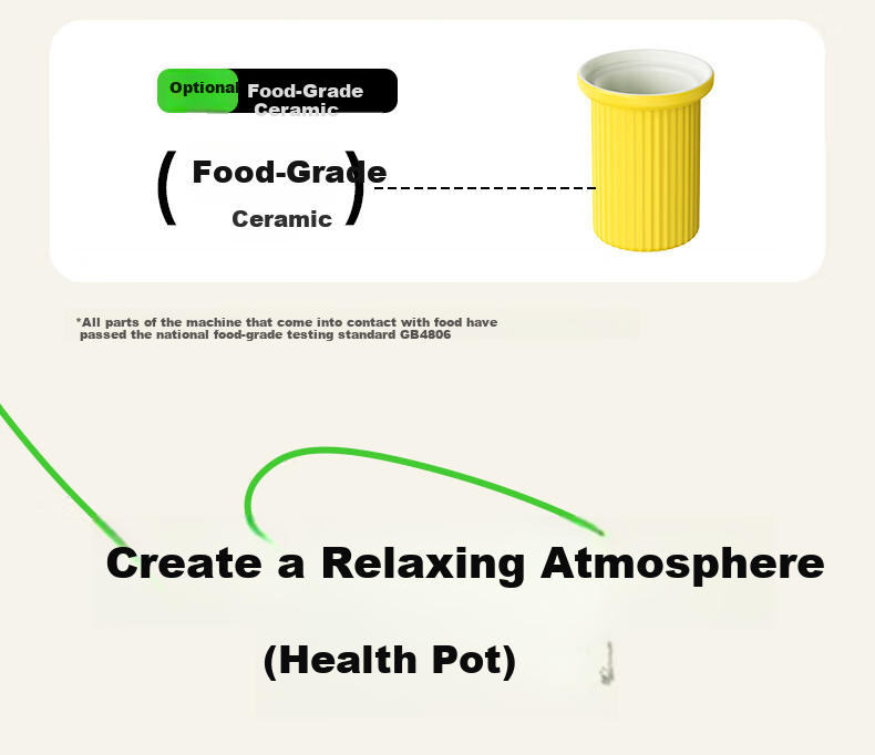 BLAUPUNKT Health Pot Compatible Stewing Jar (Fits BP-HP02) Yellow, Excluding Pot Body 19