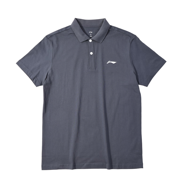 LI-NING Men's Short Sleeve Polo Shirt 2026 Summer New Pure Cotton Business Casual Sports T-Shirt with Collar