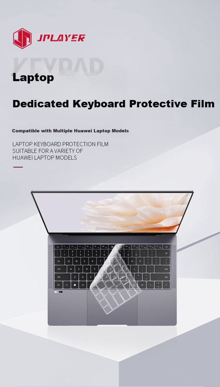 JPLAYER Keyboard Cover and HD Screen Protector Set for Huawei MateBook 13s 13.4-inch Laptop, High Transparency, Scratch-Resistant, Durable 2