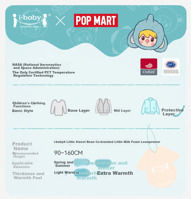 Ibaby Pop Mart Collaboration Children's Jacket, Boys And Girls Autumn Thin Style Baby Cardigan Top, Guanjia Xiaoxiang, 140 1