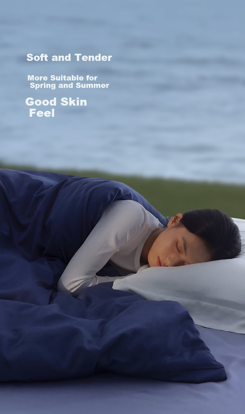 Luolai Home Textiles Aerospace Deep Sleep Quilt 60s Cotton A-Class Antibacterial Washable Spring and Autumn Warm Quilt Blue 4