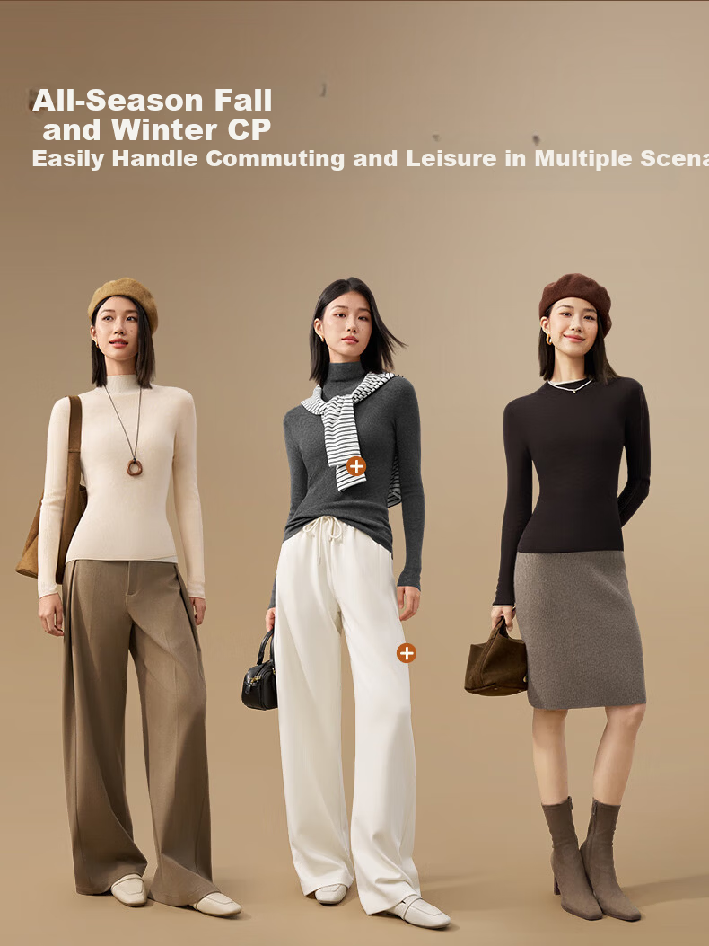 PurCotton Guo Jingjing Recommended Seamless Zero-Feel 100% Long-Staple Cotton Anti-Static Soft Cotton Sweater 5