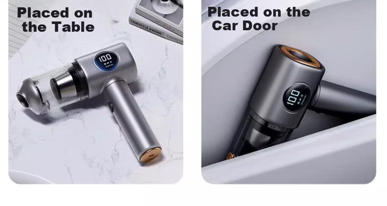 HELLOLEIBOO Handheld Car Vacuum Cleaner Wireless Rechargeable Powerful Dual-Use Car Home Vacuum and Blower with Digital Display 25