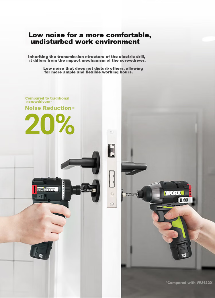 Worx 12V 50N Brushless Electric Screwdriver WU139 (2.0 Dual Battery) Cordless Drill Lithium Battery Handheld Drill Screwdriver 6