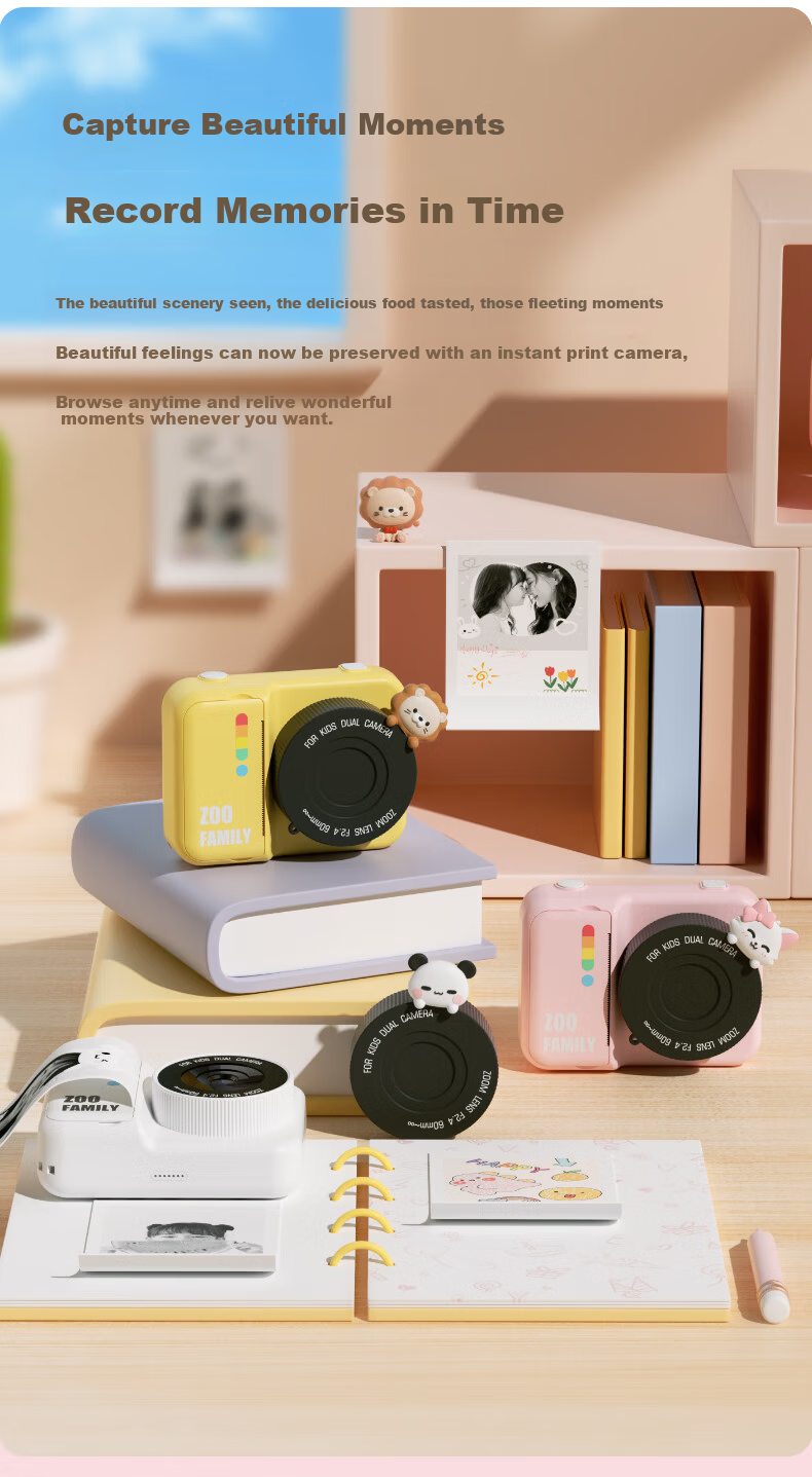 Carlbaby Instant Print Kids Camera for Children Ages 7-14 Toy Birthday Gift for Boys and Girls 3