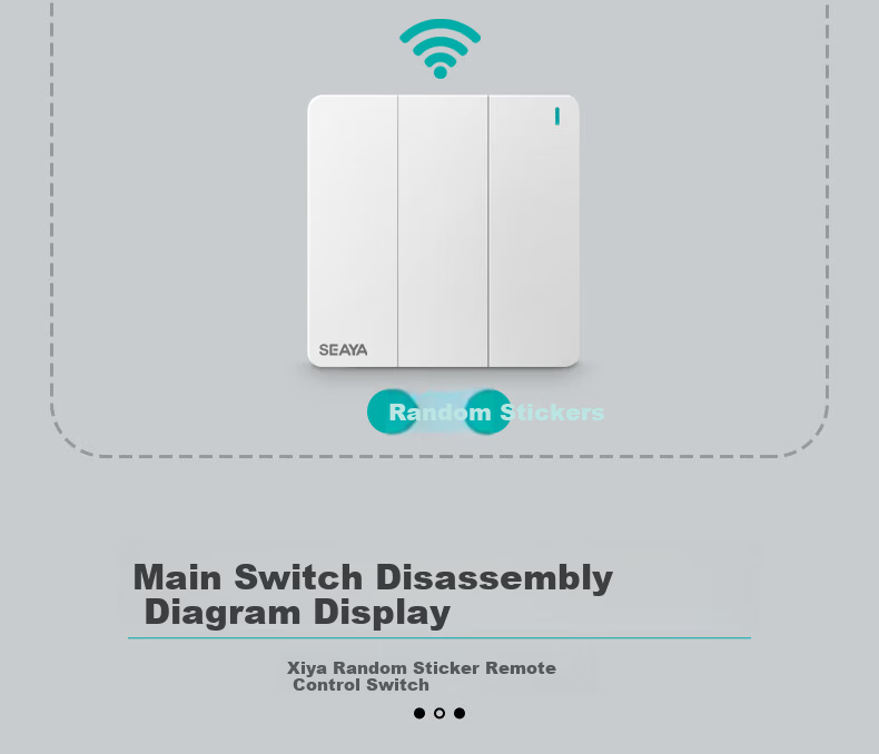 Xiya Wireless Switch, Remote Control Switch, Smart Switch, No Wiring Required, Remote Control Switch, Dual-Controlled, Self-Adhesive Switch 19