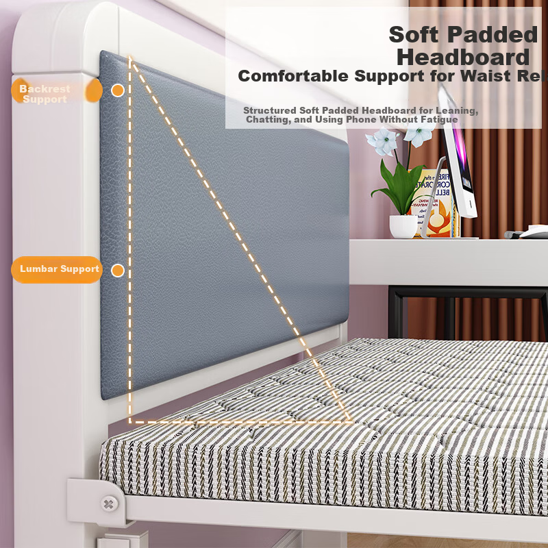 Chibilun Folding Bed Single Home Office Nap Bed Military Four-Fold Hardboard Care Simple Bed
