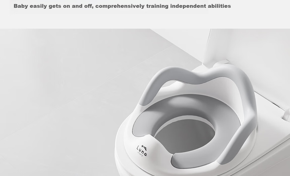 Yuelianggushi LUNASTORY Children's Smart Toilet Seat, Baby Potty Training Chair, Infant Potty with PU Cushion, Playpen, Gray 35