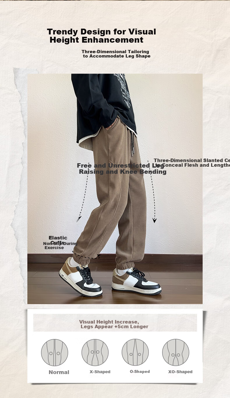 JEANSWEST LIFE Chenille Jogger Pants for Men Spring Autumn Casual Trousers Youth Sports Sweatpants 5