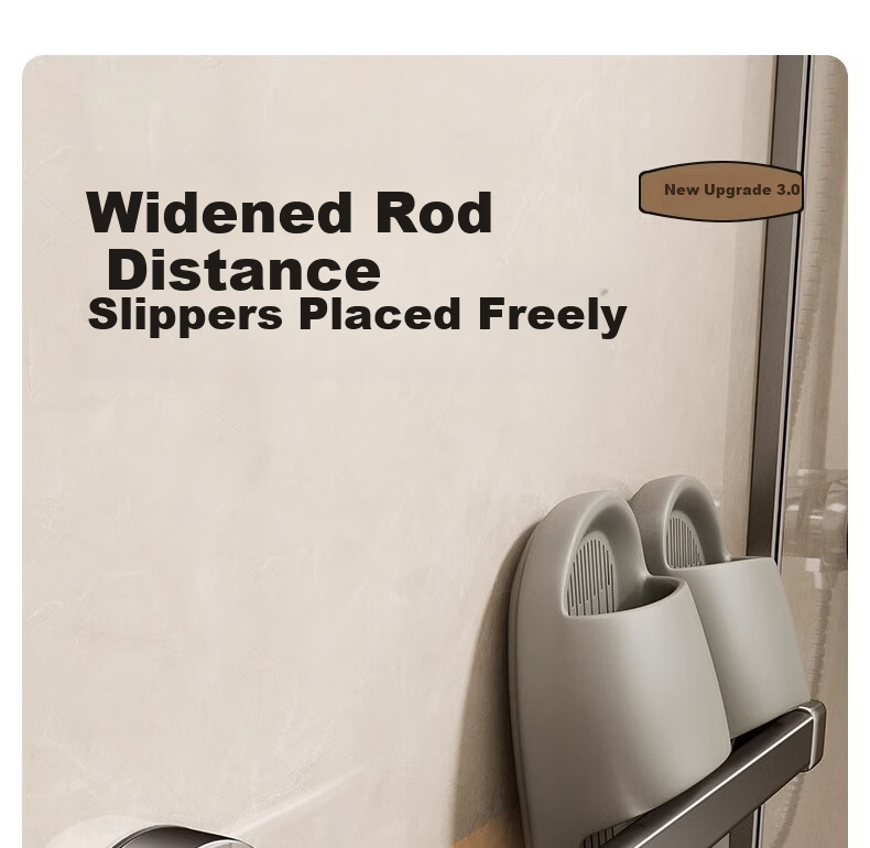 Xinpai Suction Cup Bathroom Slipper Rack No Drilling Wall-Mounted Vacuum Strong Suction Storage Rack 14