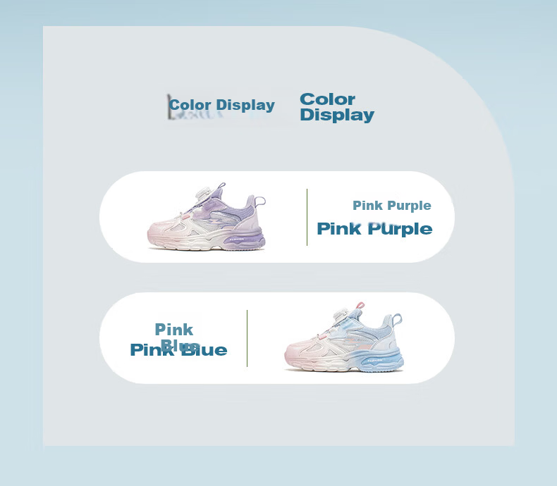 HOBIBEAR Children's Shoes, Breathable Spring And Autumn Running Shoes for Kids, Versatile Sneakers for Older Children, Girls' Sports Shoes JD01S81 Pink-Purple Size 36 3