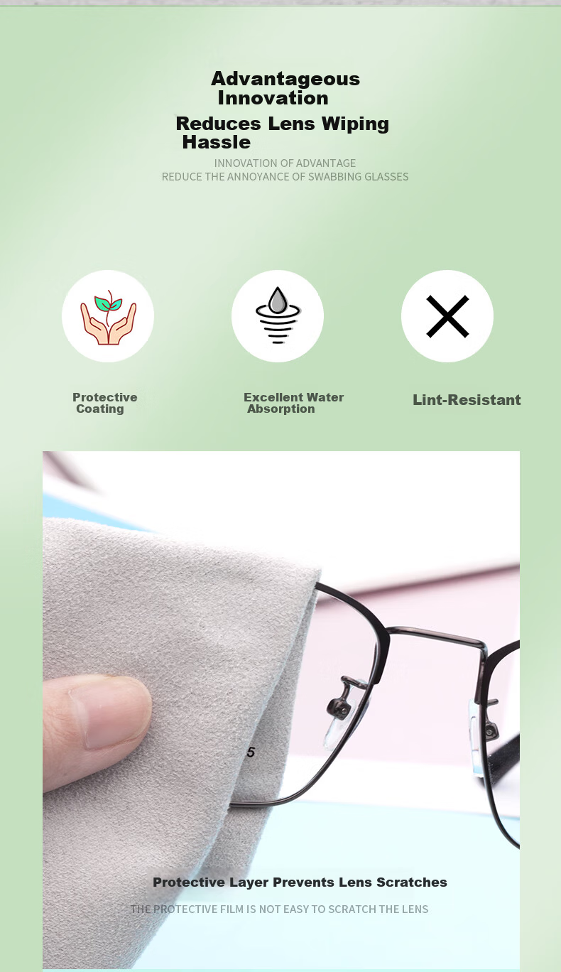 Jimmy Orange Suede Velvet Eyeglass Cleaning Cloth Lens Wipe Cloth Camera Phone Screen Scratch-Resistant Soft Cleaning Cloth 5-Pack 5