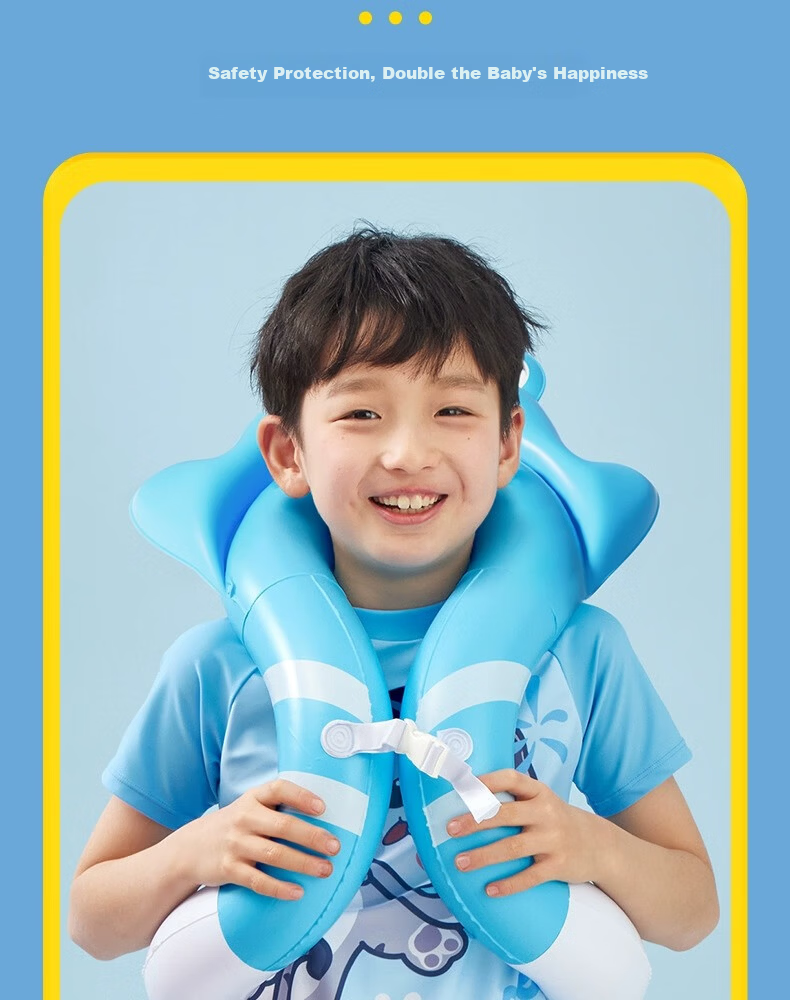 Li-Ning Kids Swimming Ring for Boys and Girls, Age 3+, Thickened Underarm Life Buoy, Baby Swim Gear 27