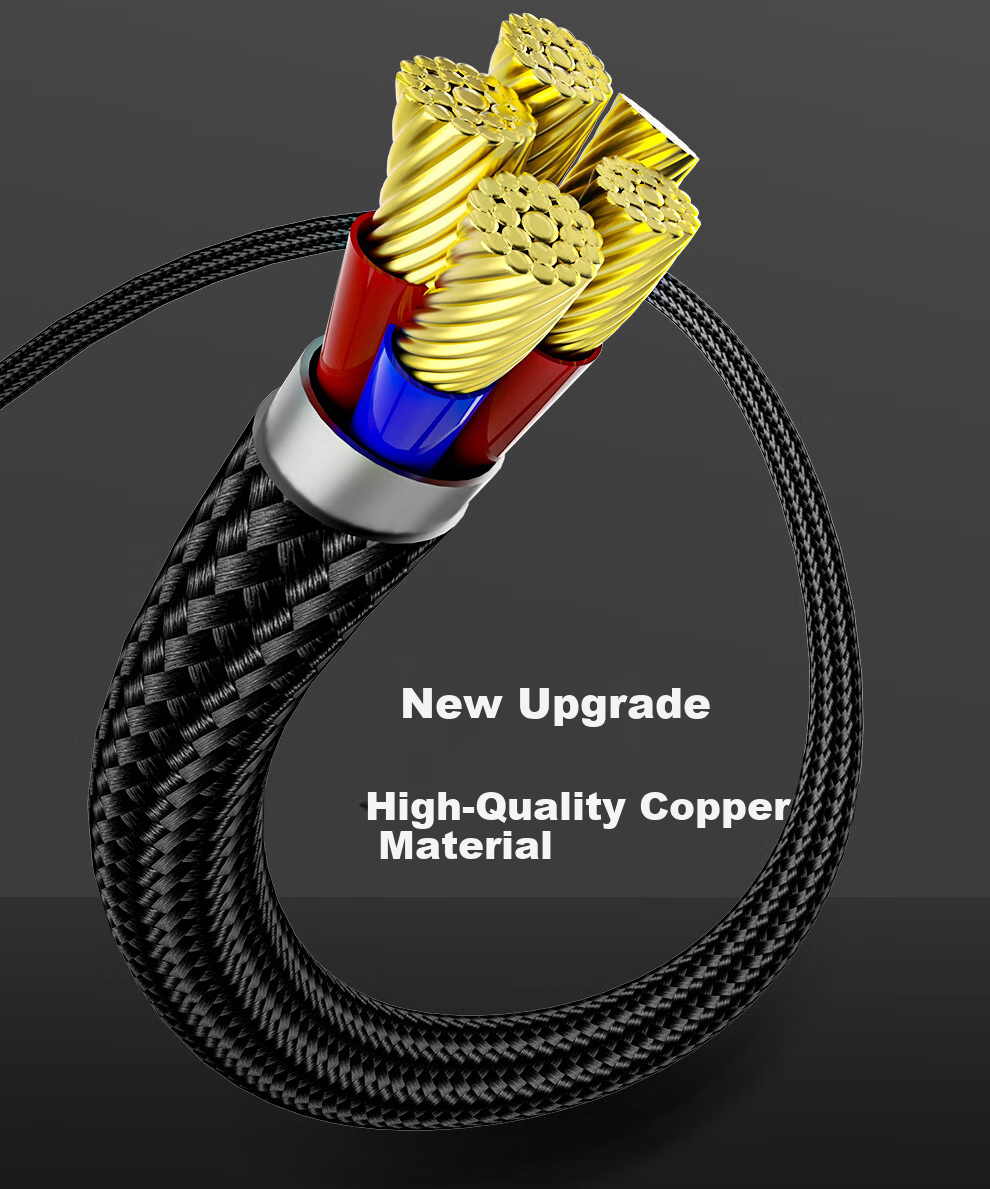 BURLEFRAN Large 4-Pin to Small 4-Pin Computer Fan Power Cable 3-Pin 4P Splitter 1 to 1/2/3/4/5 Extension Cable 27cm Length 5