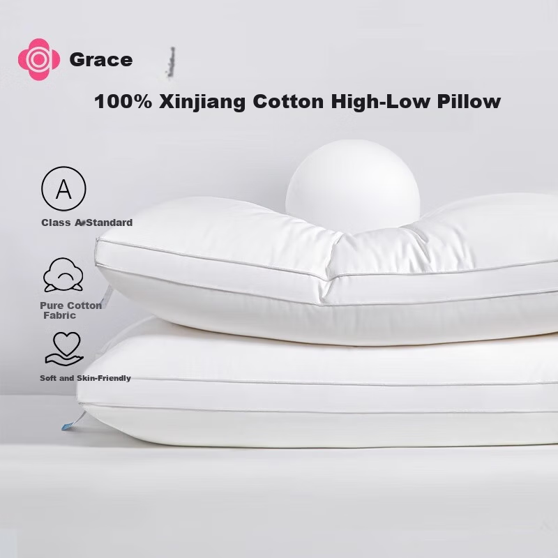 Grace Pure Cotton Pillow Core Adult Neck Support Sleep Pillow Home Dorm Pillow Medium Size