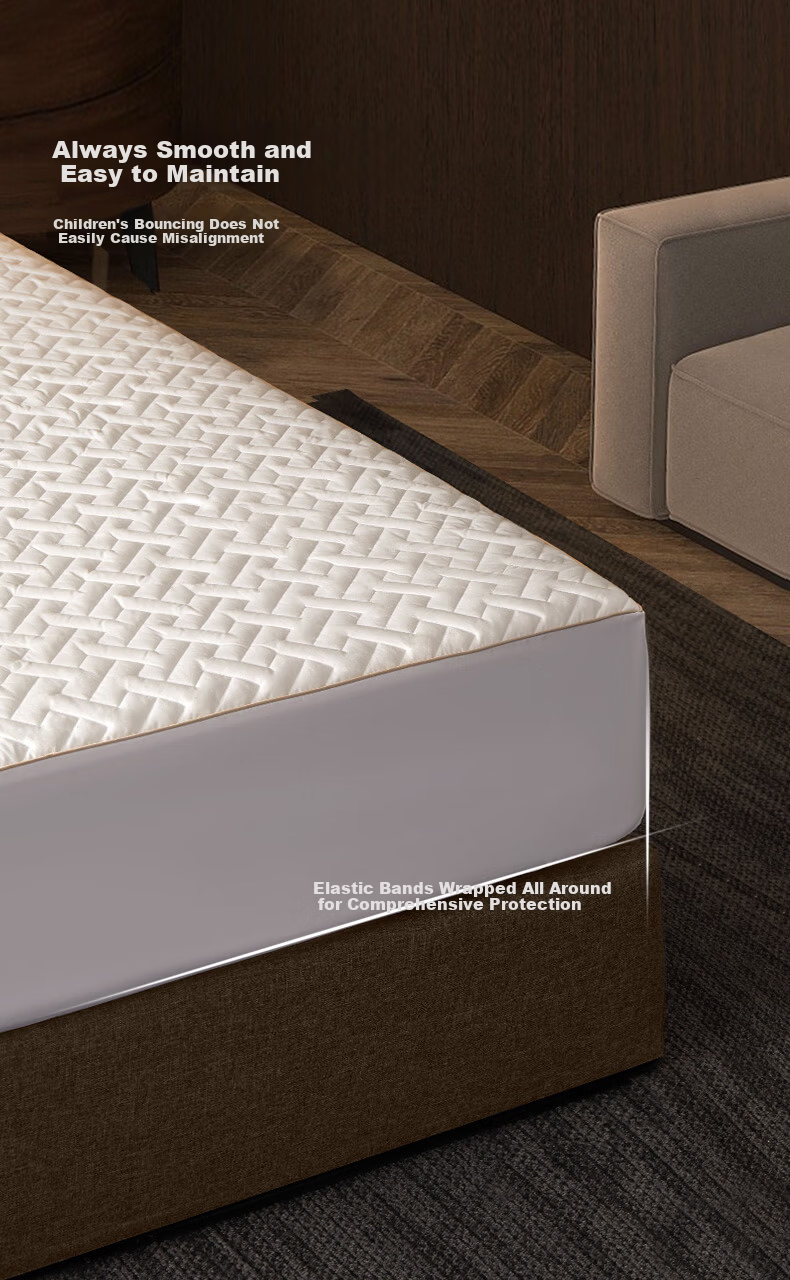 Hilton Hotel Mattress Protector Waterproof Mattress Cover Class A Anti-Mite Antibacterial Washable 1.8m Bed 6