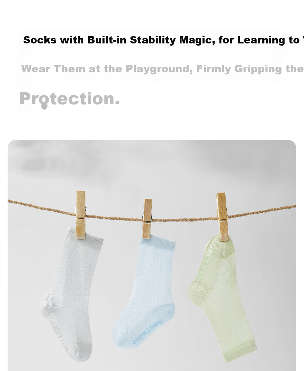 Betis Children's Socks Summer Thin Newborn Baby Mesh Mid-Calf Socks Solid Color Indoor Non-Slip Cooling Socks 5