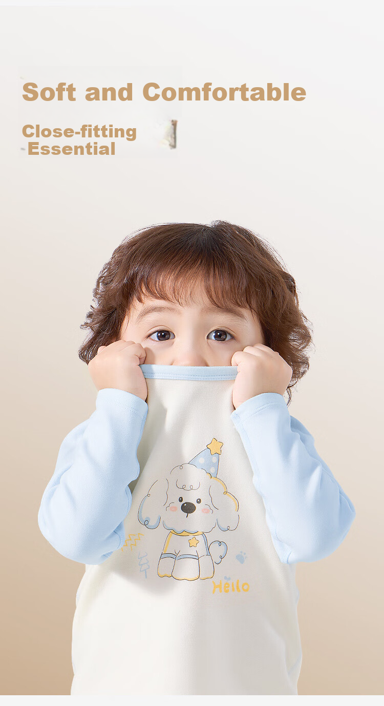 Aibedila Children's Sleepwear Boys and Girls Autumn Modal Cotton A-Class Long Sleeve Thermal Homewear Set 6