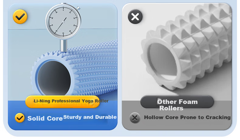 LI-NING Foam Roller Muscle Relaxation Yoga Column Massage Wolf Tooth Stick Yoga Equipment Portable Roller Drum Langya Stick 7
