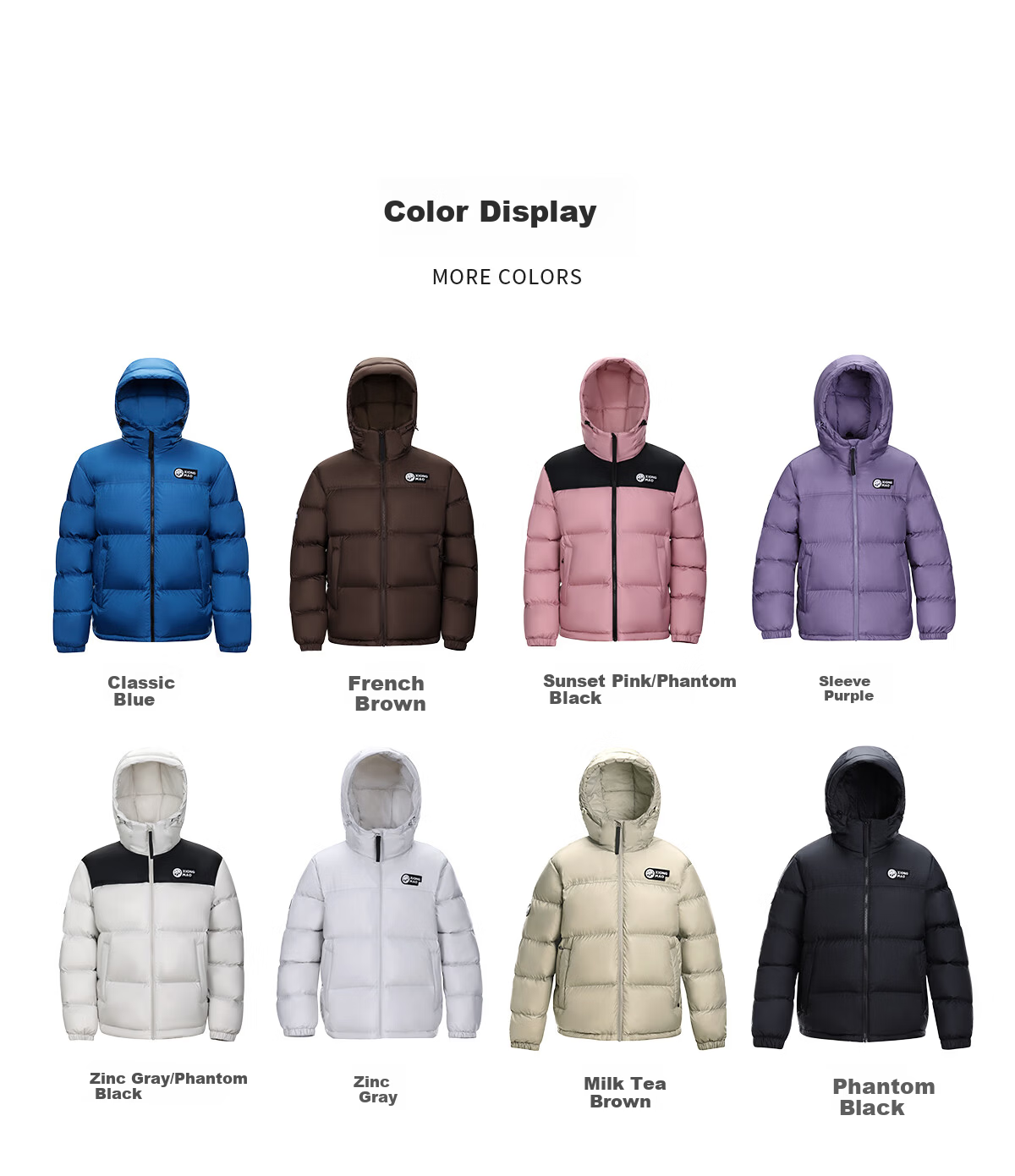 Panda Zhang Yuxi Style "Bubble" Down Jacket Unisex Autumn Winter Thickened Warm Hooded Puffer Coat 144Y5 27