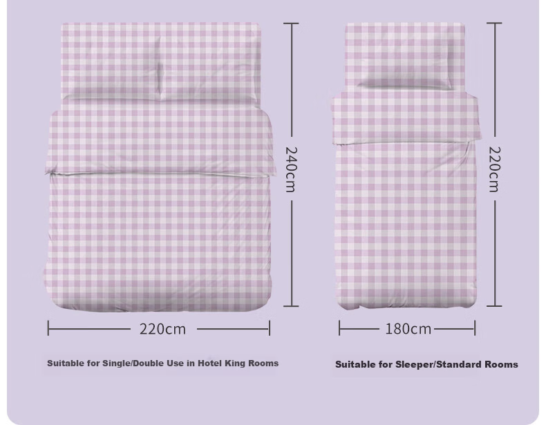 MUJI Disposable Bedding Set 4-Piece Thickened Cotton Feel Duvet Cover Pillowcase Hotel Travel 3-Piece Sleeper Train Set 11