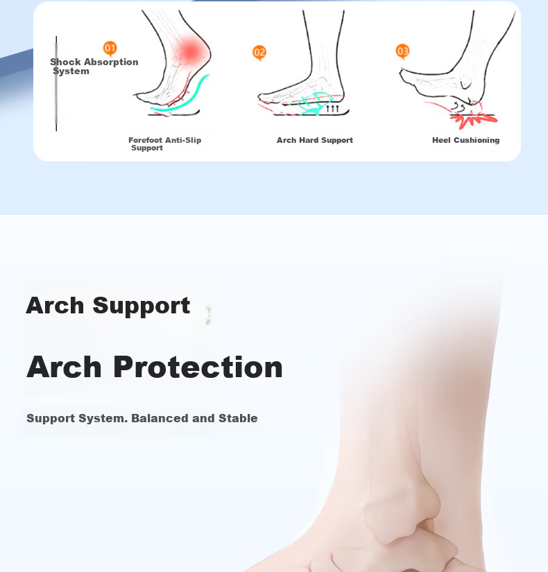 FOOTOPPO Sports Insoles for Men Military Training Ultra-Soft Shock Absorbing Insoles for Men's Basketball Shoes Running Shoes Insoles for Women 7