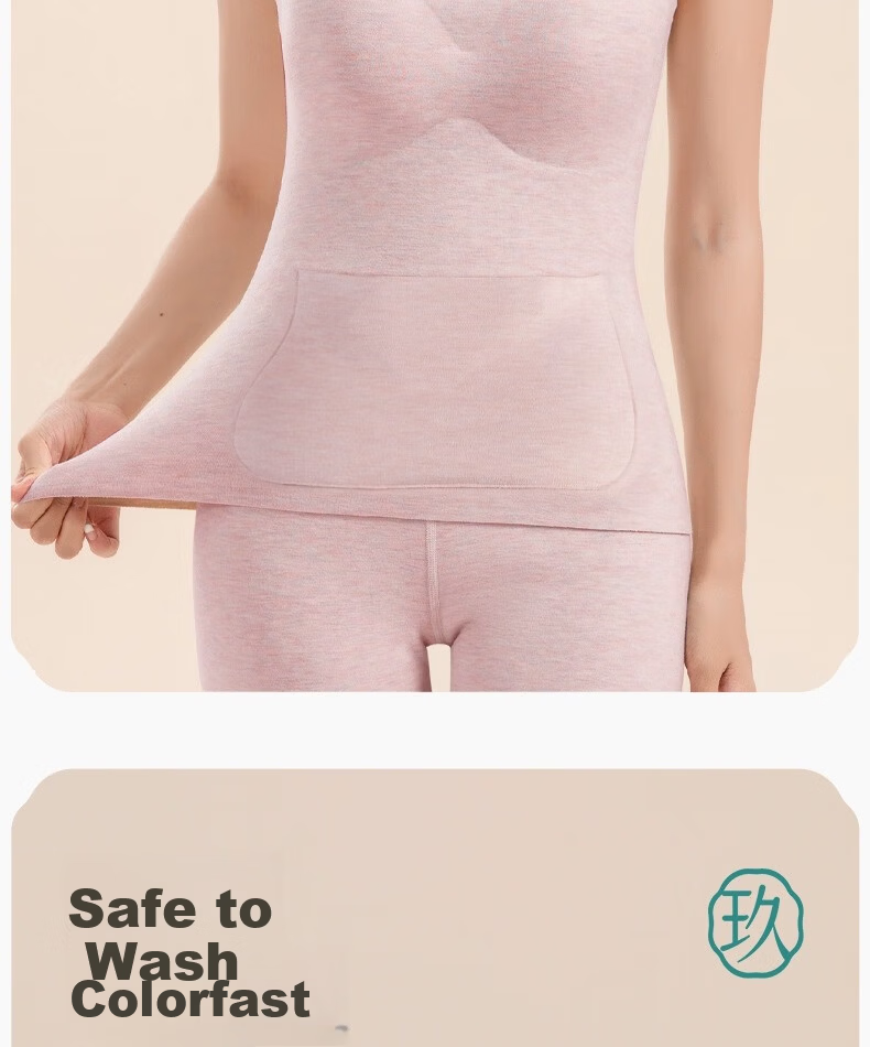 Jindu Thermal Double-Pocket Waist Support Vest for Women Autumn Winter 2024 with Chest Pads and Pocket for Heat Packs 17