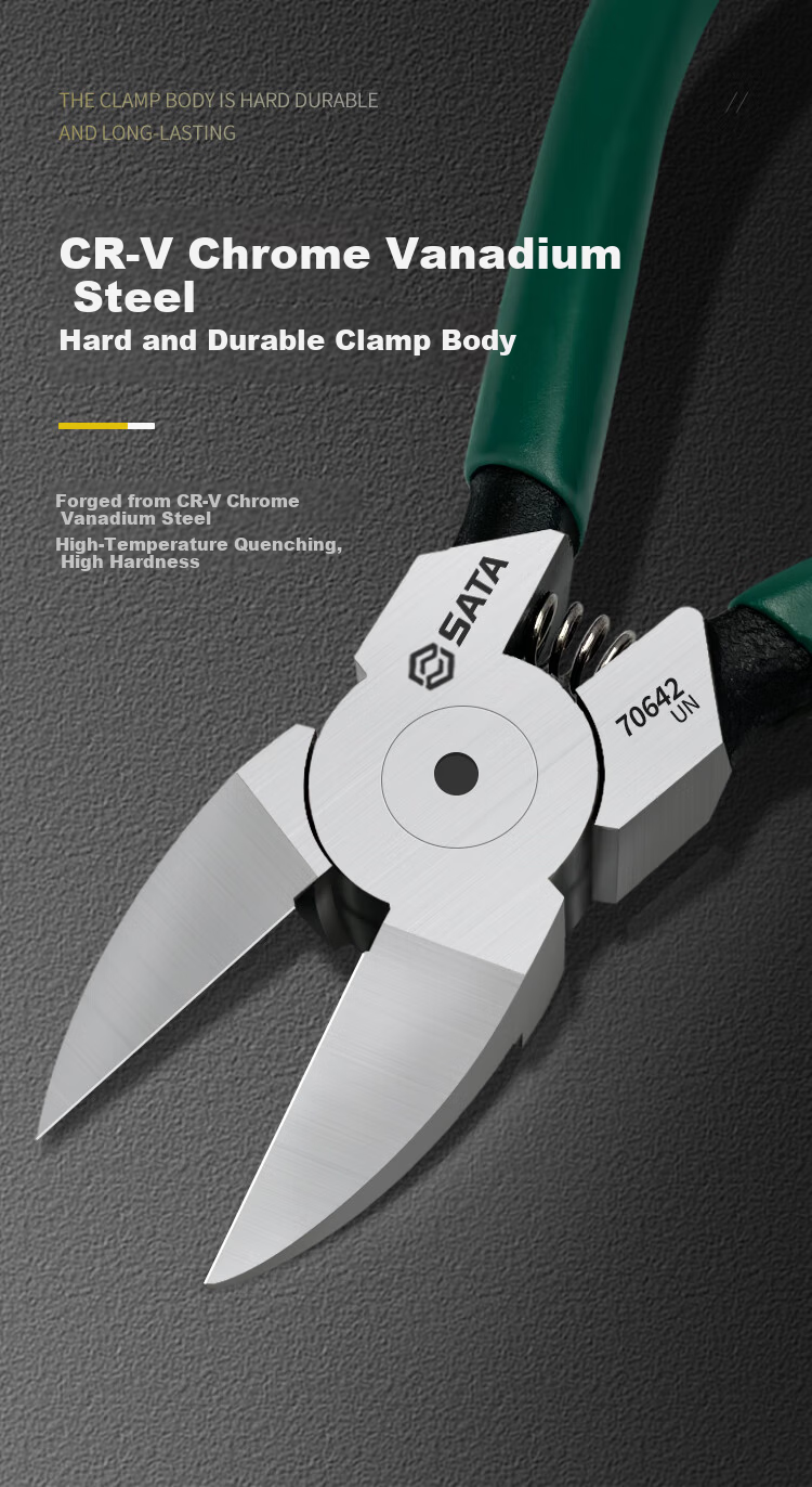 SATA 7" Plastic Sprue Cutter Resin Diagonal Pliers 70643 2
