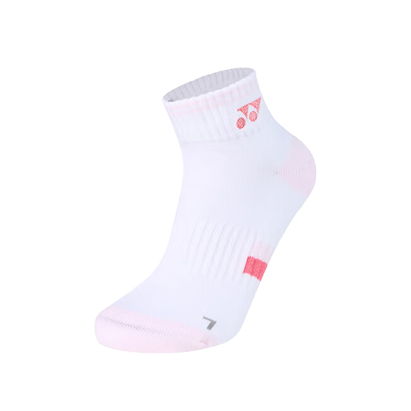 YONEX Badminton Socks Comfortable Breathable Sweat-Absorbing Terry Sole Professional Sports Socks Women's 2450126BCR White Pink 2 Pairs Pack