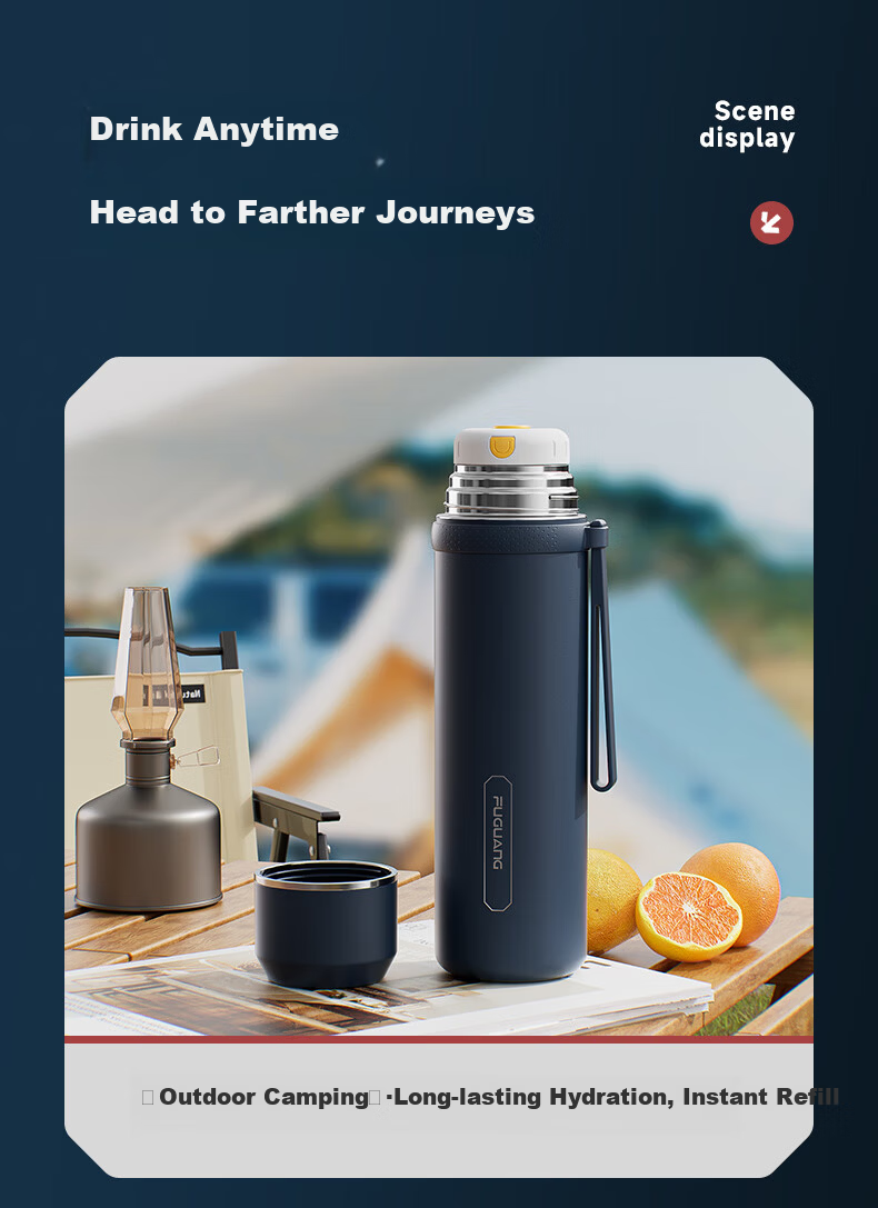 Fuguang Student Insulated Bottle Large Capacity 316L Stainless Steel Water Bottle Car Travel Thermos Business Tea Cup for Men 11