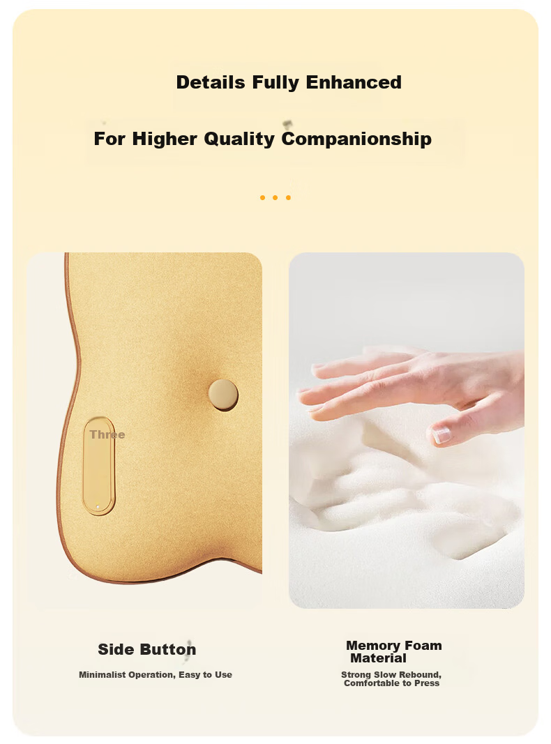 Miaojie MX08 Waist Massager Walking Style Back Massager Kneading Heat Office Lumbar Cushion Lumbar Support for Lumbar Muscle Strain Gift for Parents Mother's Day Birthday Men and Women Gold 17
