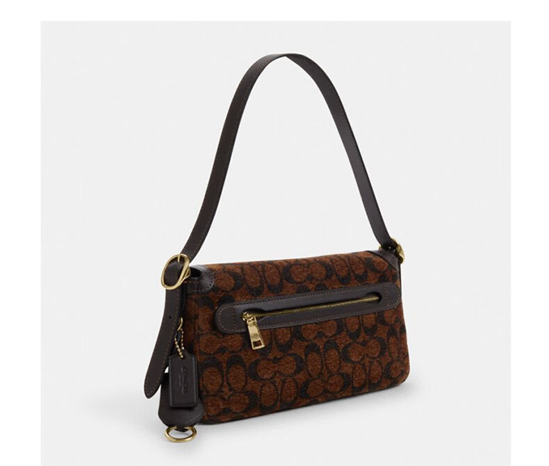 COACH Women's ETTA Classic Logo Shoulder Crossbody Bag Truffle CCV65 8