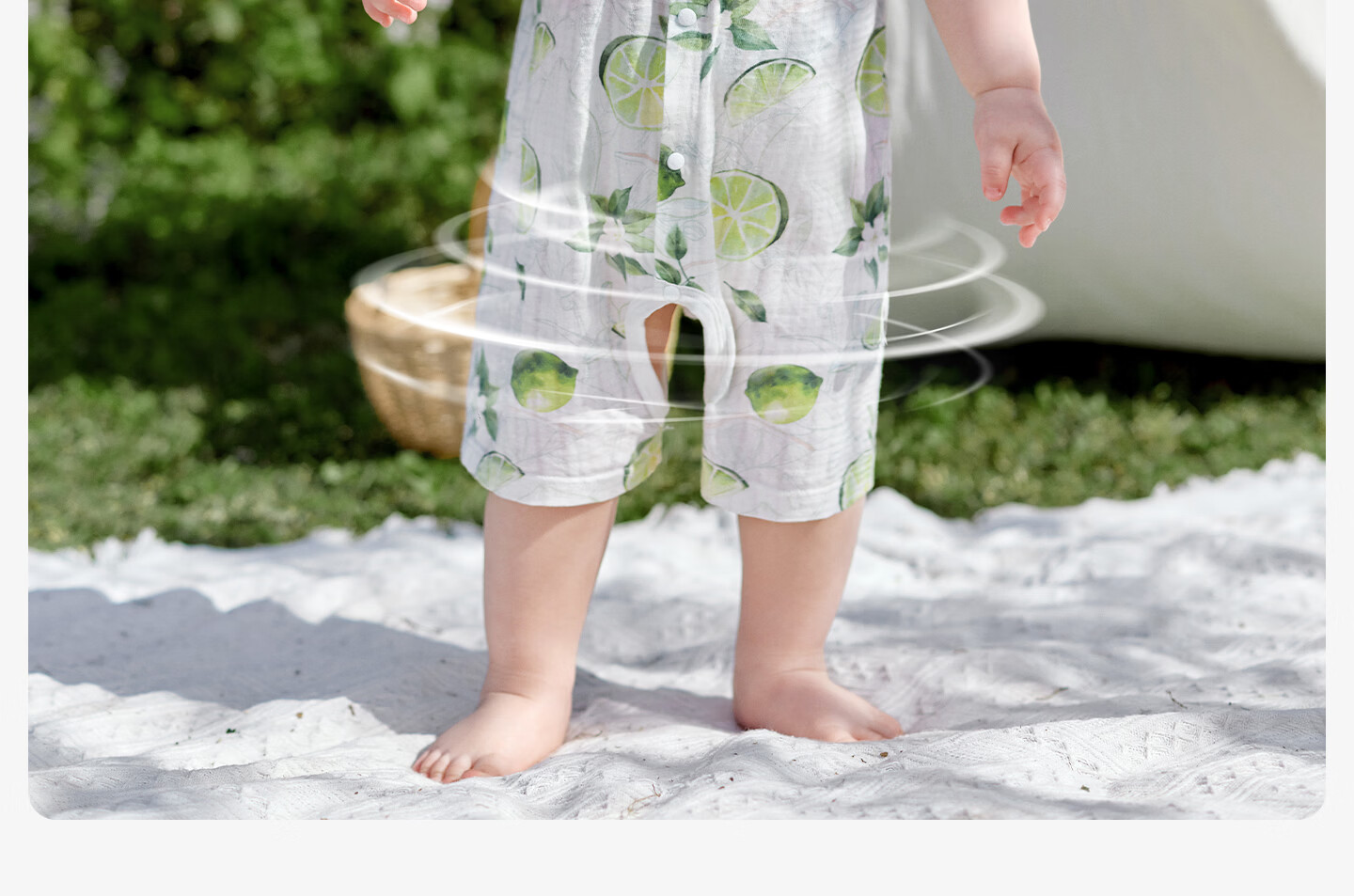 OUYUN [Jelly Cool] Baby Romper Summer Short Sleeve Thin Open Crotch Crawling Suit Strawberry Floral 90cm 7