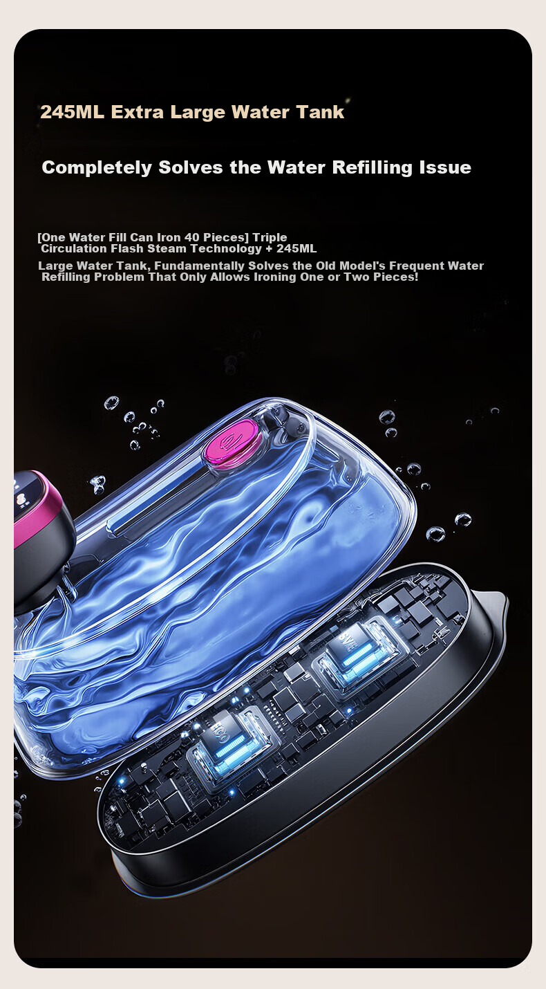 Quanshang [German Brand | Foldable Portable] Home Garment Steamer Large Steam Electric Iron 2026 New Dual-Use Dry and Wet Care Machine Travel Ironing Device 22