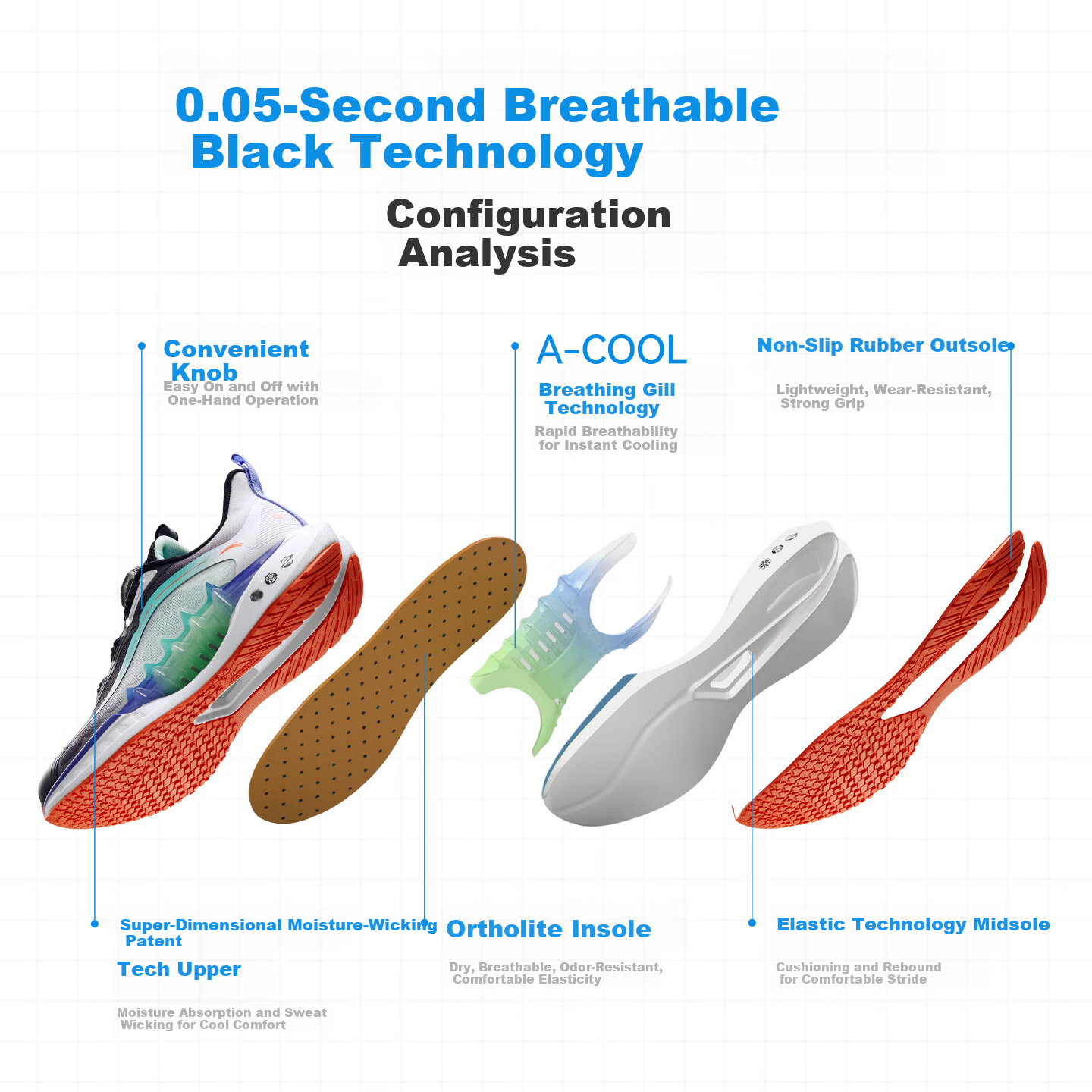 Anta Kids Sports Running Shoes 2026 Summer Chasing Wind 8 Boys and Girls Professional Running Shoes Student Fitness Test Shoes 312625536