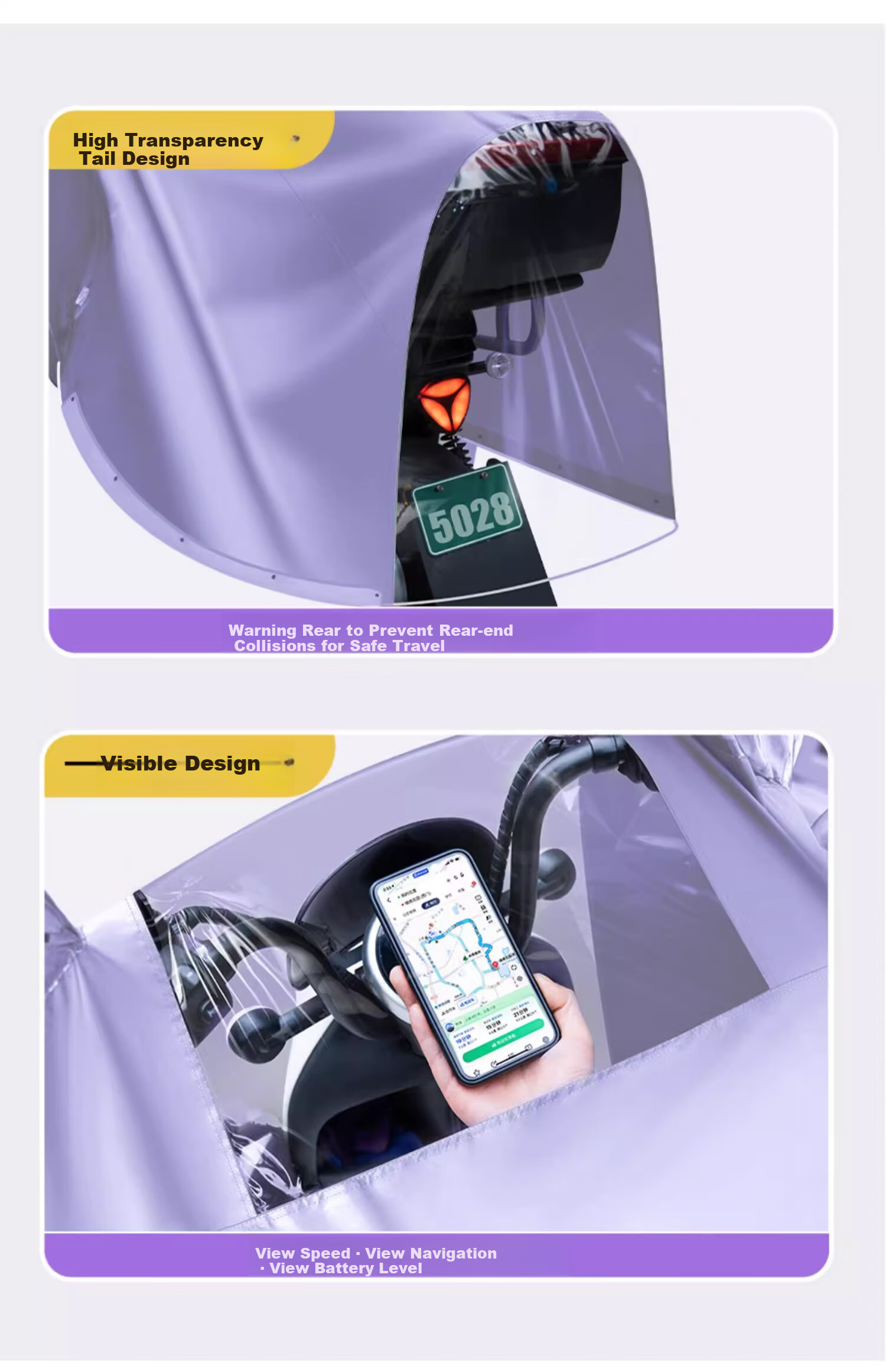 Zhengyu Electric Bicycle Raincoat, Extended Motorcycle Riding Poncho, Adult Enlarged Thickened Full-Body Storm Protection, Electric Scooter Cover 10