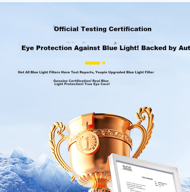 Youpin Monitor Computer Anti-Blue Light Protective Screen, Desktop Laptop Screen Protector, Anti-Radiation Eye Protection Blue Light Film Protective Cover, Acrylic Hanging Type, 11.6 Inches, 16:9 6